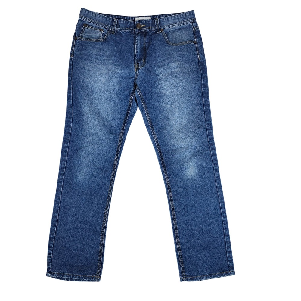 United Denim America Mens Jeans 36x32 Blue Wash Straight Leg‎ Casual Pants